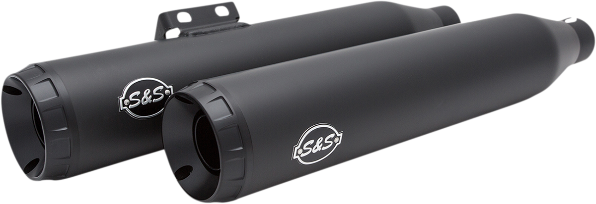 Grand National Slip-On Mufflers - Black - 1801-1476