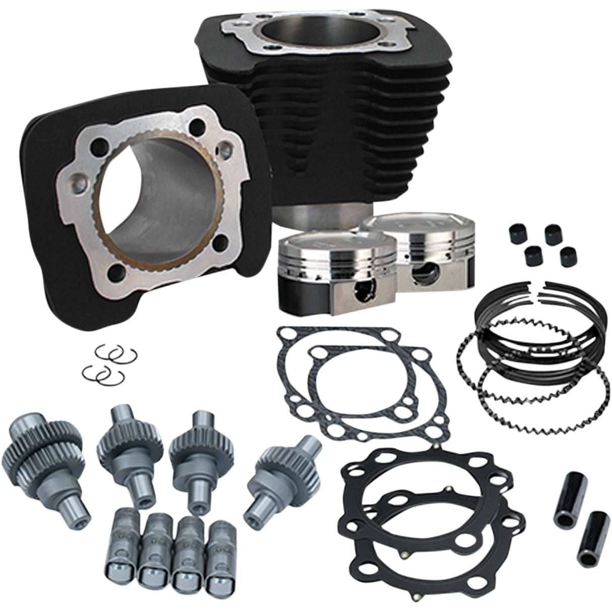 S&S Cycle Hooligan Engine Performance Kit 883 Cc to 1200 Cc Wrinkle Black Sportster - 910-0699 For Harley Sportster 2000-2022