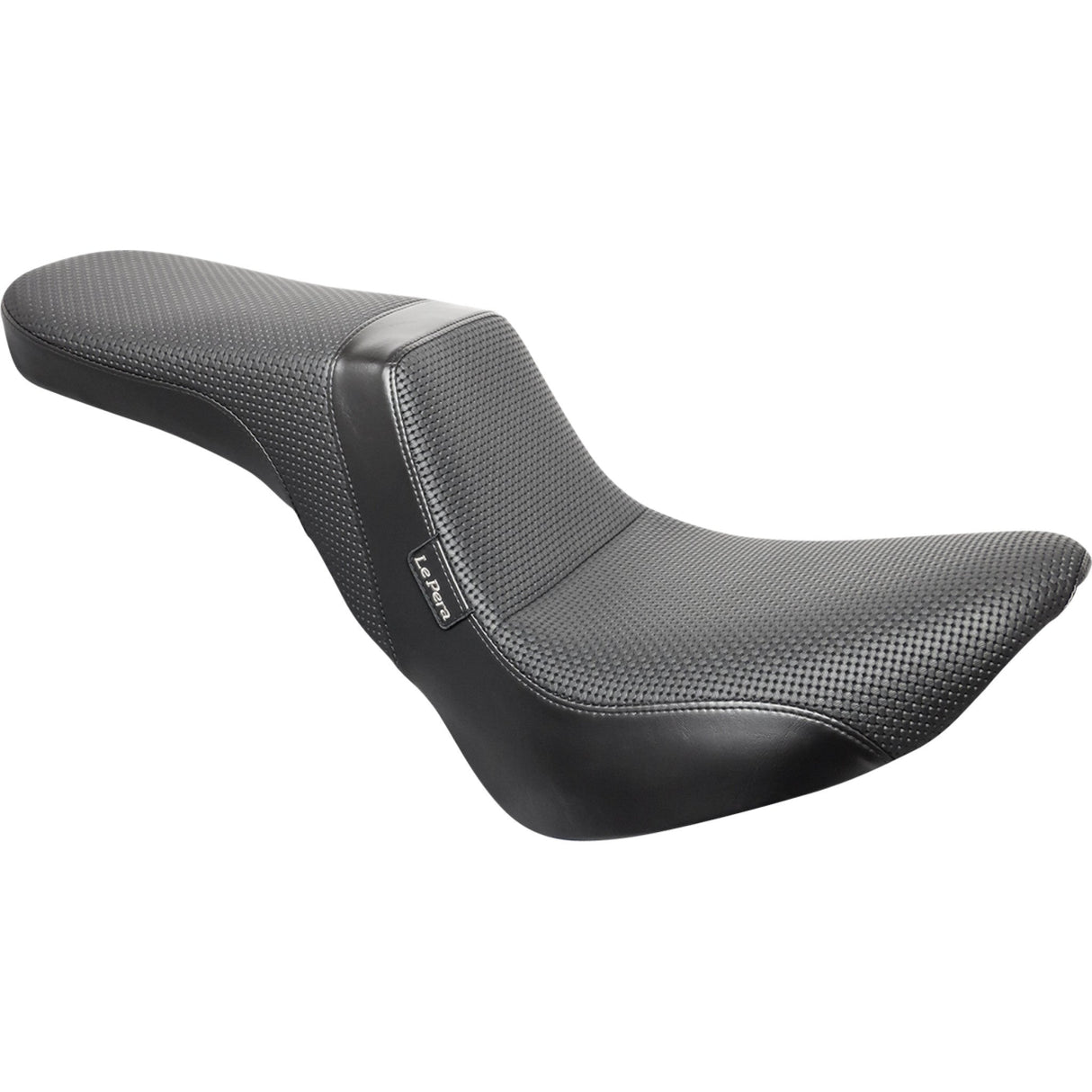 LePera Daytona 2-Up Seat Without Backrest Basketweave Black FX - LY-543BW For Harley Softail 2018-2023