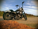 Burly Brand Narrow 16" Apehangers 1" Black - B28-339 For Harley 1983-2022 | Yamaha Watercraft 1998-2004