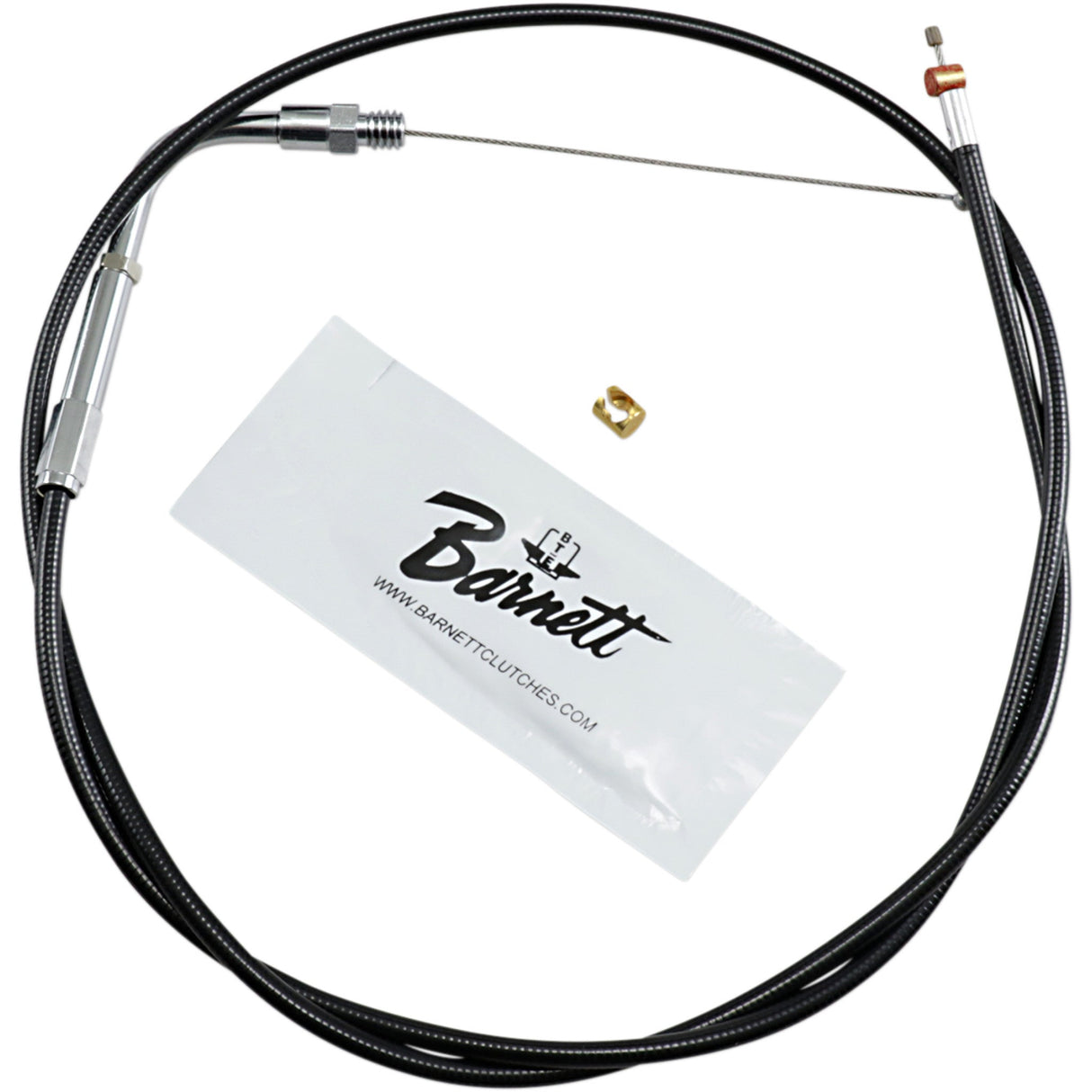 Barnett Black Vinyl Throttle Idle Cable +6" Size 38" Length - 101-30-30014-06 For Harley 1990-1995