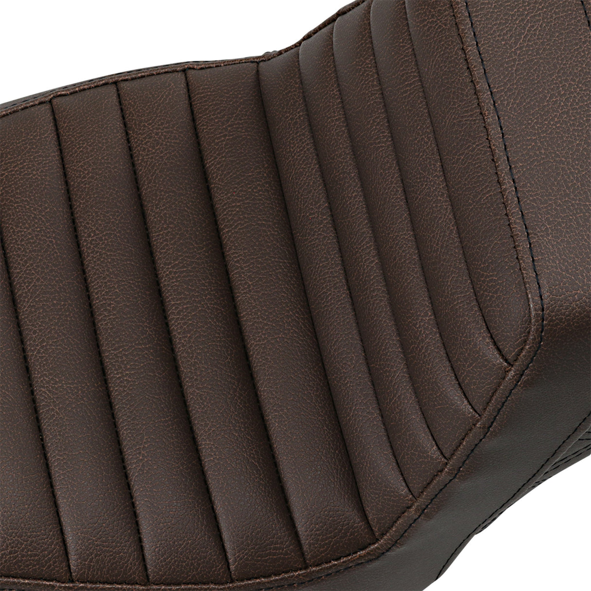 Saddlemen Step-Up Seat — Rear Lattice Stitch Front Tuck-N-Roll Brown - 818-30-176BR For Harley Softail 2018-2025