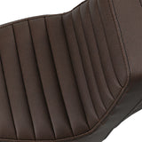 Saddlemen Step-Up Seat — Rear Lattice Stitch Front Tuck-N-Roll Brown - 818-30-176BR For Harley Softail 2018-2025