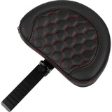 Saddlemen Roadsofa™ Extended Reach Seat With Backrest Honeycomb Red Stitch - 823-07-190B4 For Harley Touring 2023-2026