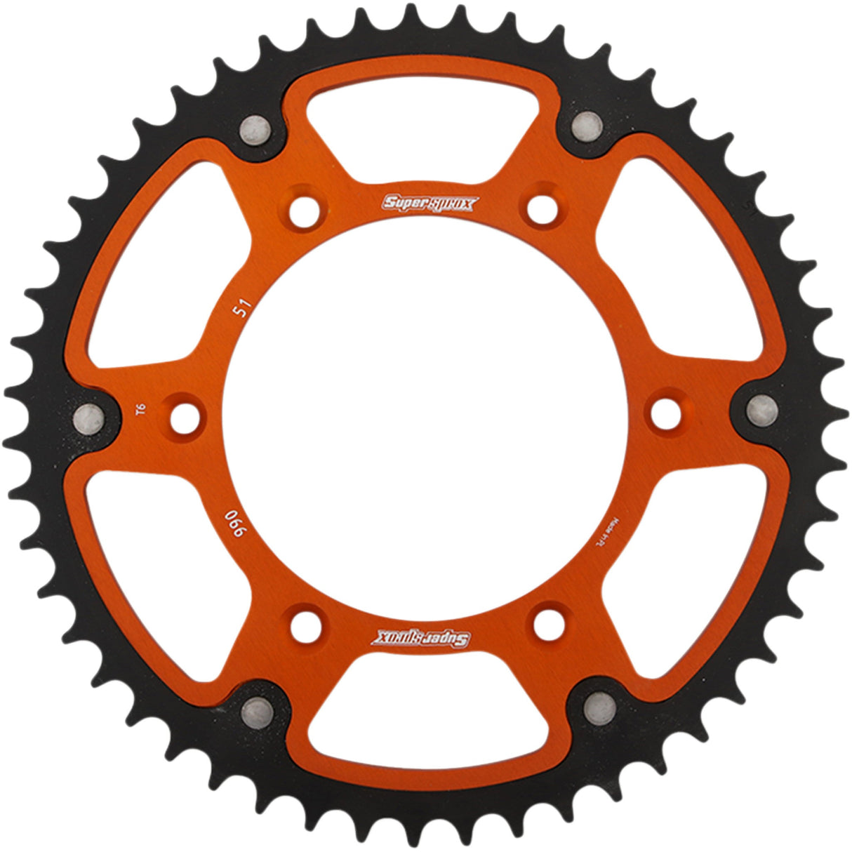 SUPERSPROX 1210-2065 RST-990-51-ORG Stealth Rear Sprocket 51 tooth - orange - husaberg/husqvarna/ktm