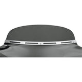 MEMPHIS SHADES 2350-0110 MEM0911 Slotted Stainless Steel Batwing Fairing Trim Fairing Windshield Trim - Stainless Steel - Polished