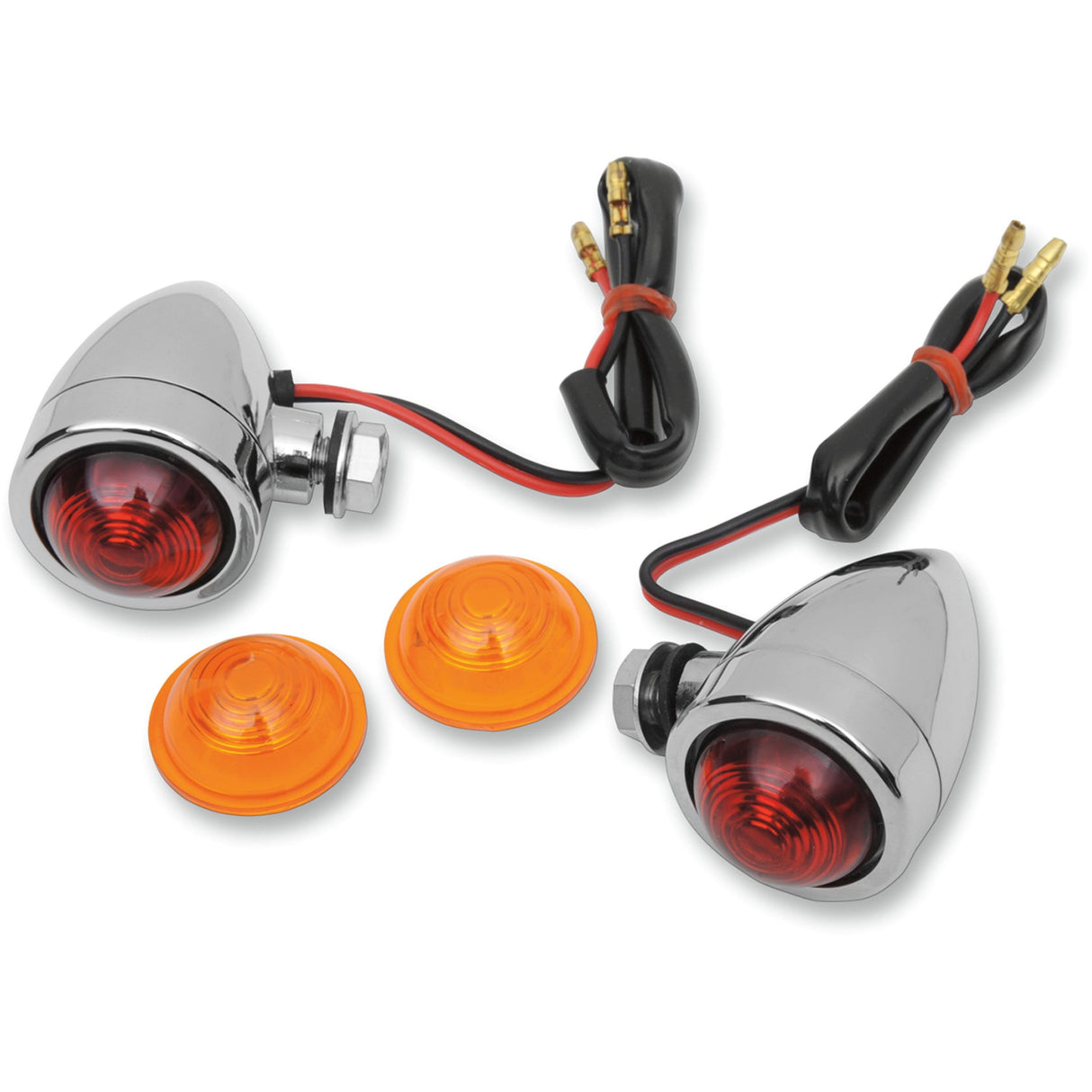 DRAG SPECIALTIES Custom Bullet Marker Lights — Light Mini-Bullet Kit - Amber/Red