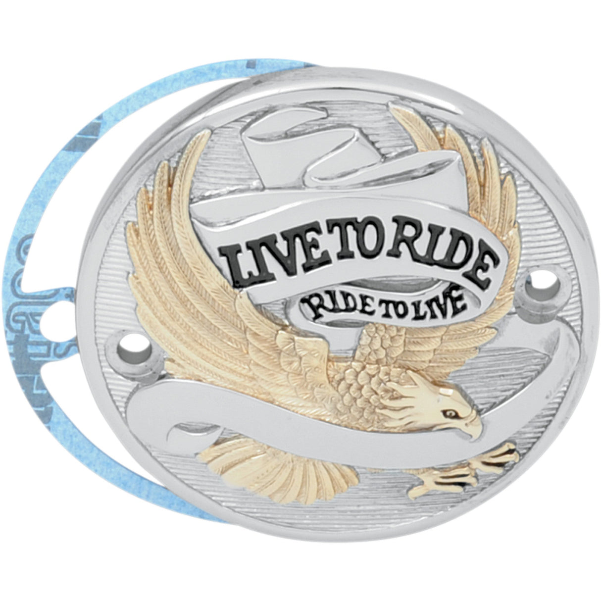 DRAG SPECIALTIES 0940-0840 Live To Ride Points Cover Points Cover - Chrome/Gold/Black
