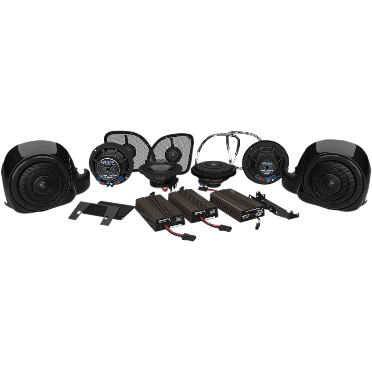 WILD BOAR AUDIO 4405-0544 WBA WHOLE HOG RG 900 Watt 6-speaker Complete Amplified Kit 900 W 6-Speaker - Road Glide
