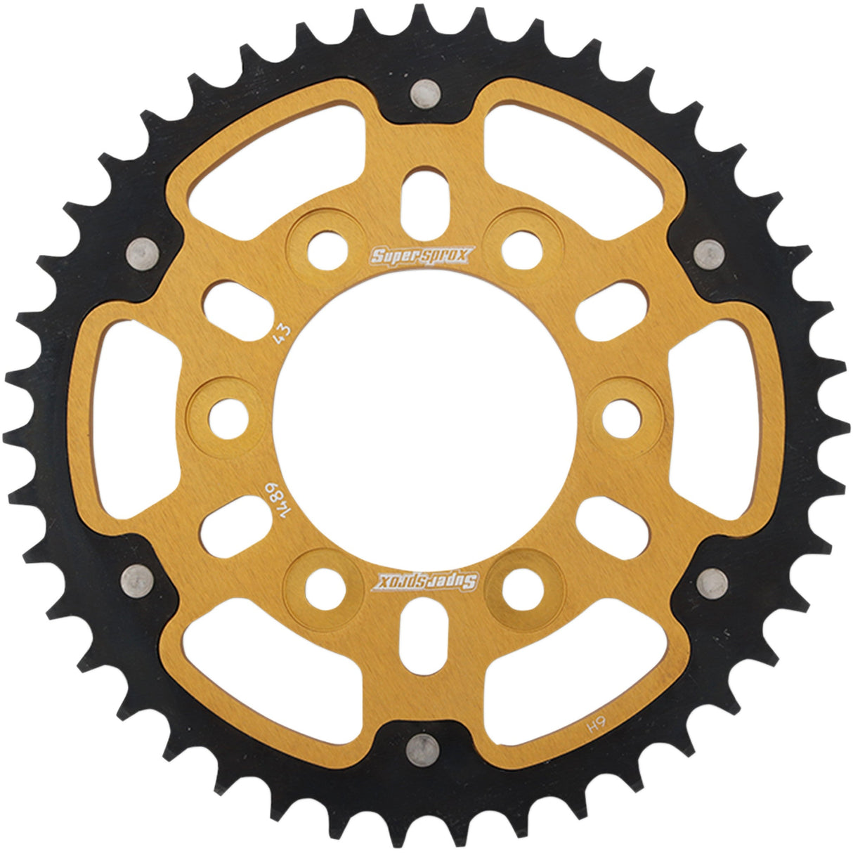 SUPERSPROX 1210-2199 RST-1489-43-GLD Stealth Rear Sprocket 43 tooth - gold - kawasaki