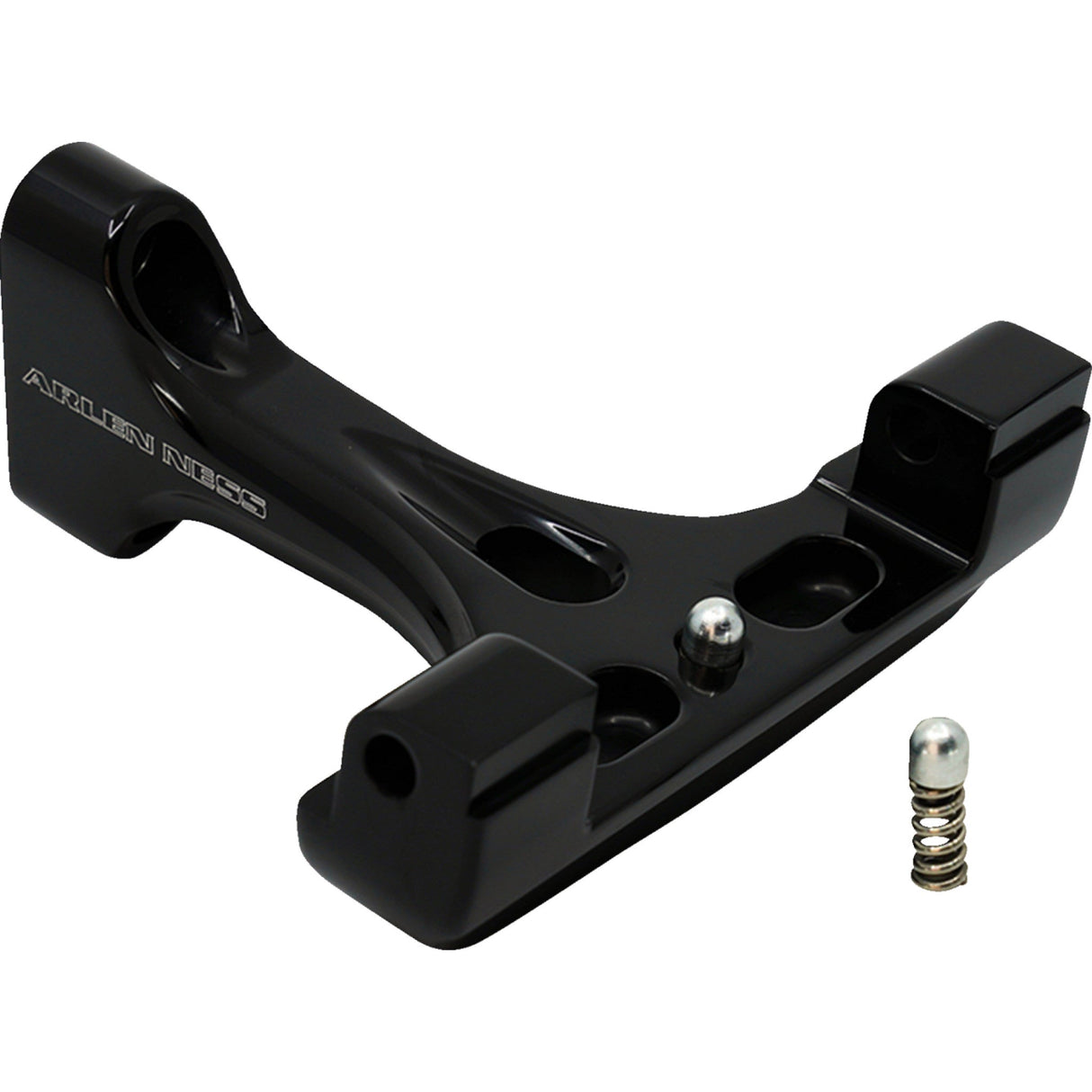 Arlen Ness Forged Passenger Floorboard Mounts Passenger All Black - 410-032 For Harley Touring 1999-2026