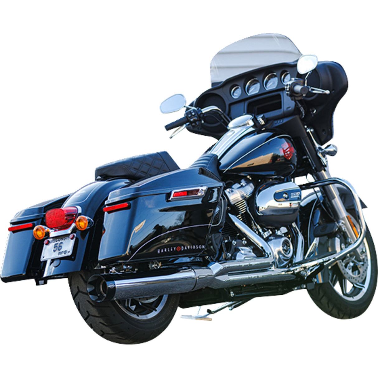 S&S Cycle 2-Into-1 Sidewinder Exhaust System 50-State Chrome M8 Touring - 550-0758 For Harley Touring 2017-2026