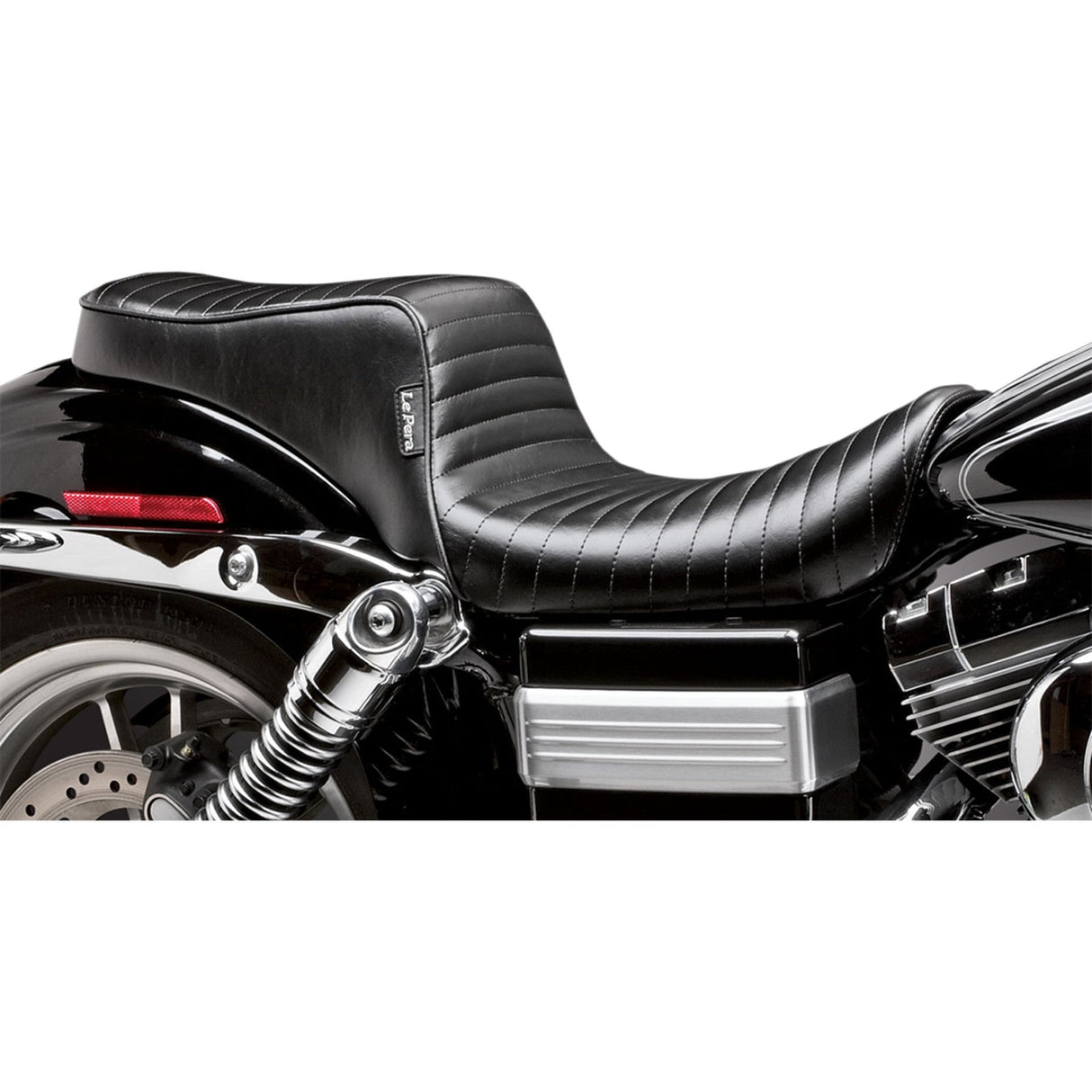 LePera Cherokee Seat Pleated Black - LN-023PT For Harley Dyna Wide Glide 1996-2003