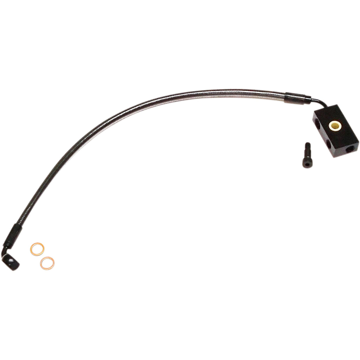 Magnum Shielding Designer Series Front Lower Brake Line Kit Black Pearl - AS47027 For Harley Softail 2018-2024