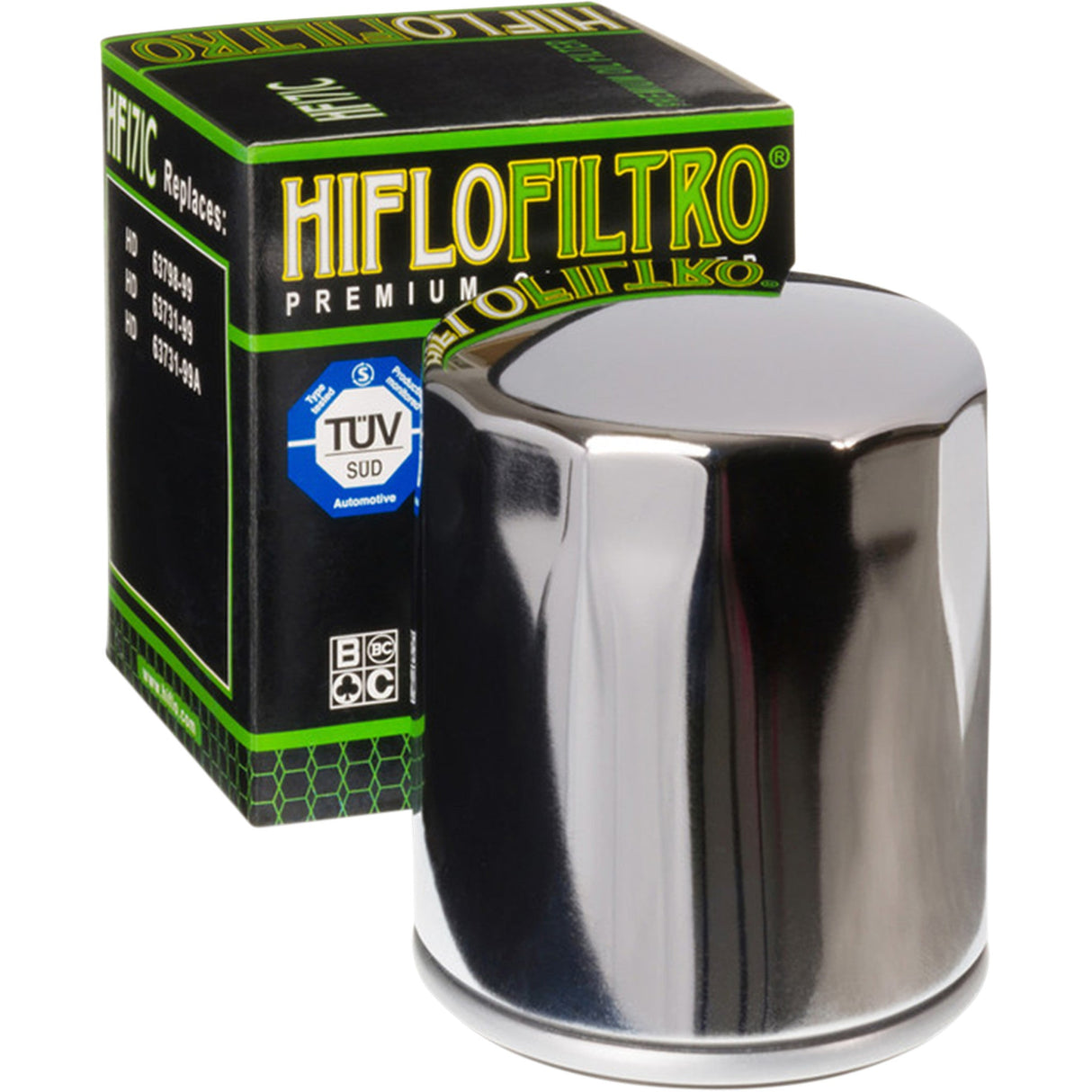Hiflofiltro Premium Oil Filter Chrome For Harley Motorcycles 1999-2023