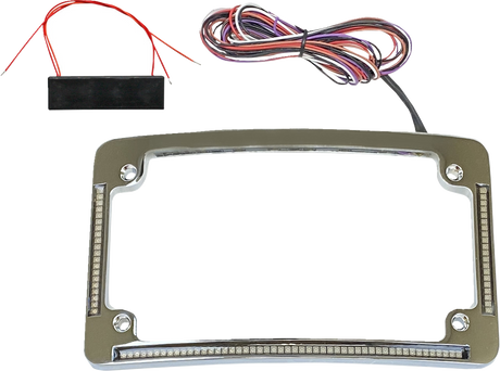 Radius License Plate Frame with Auxiliary Red LEDs and Tag Illumination