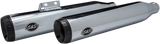 Grand National Race Mufflers for Softail - Chrome - 1801-1362