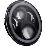 Custom Dynamics ProGLOW™ LED Headlamp With Color Changing Halo With Mounting Ring Black - PG-7-13-B For Harley Motorcycles 1994-2017