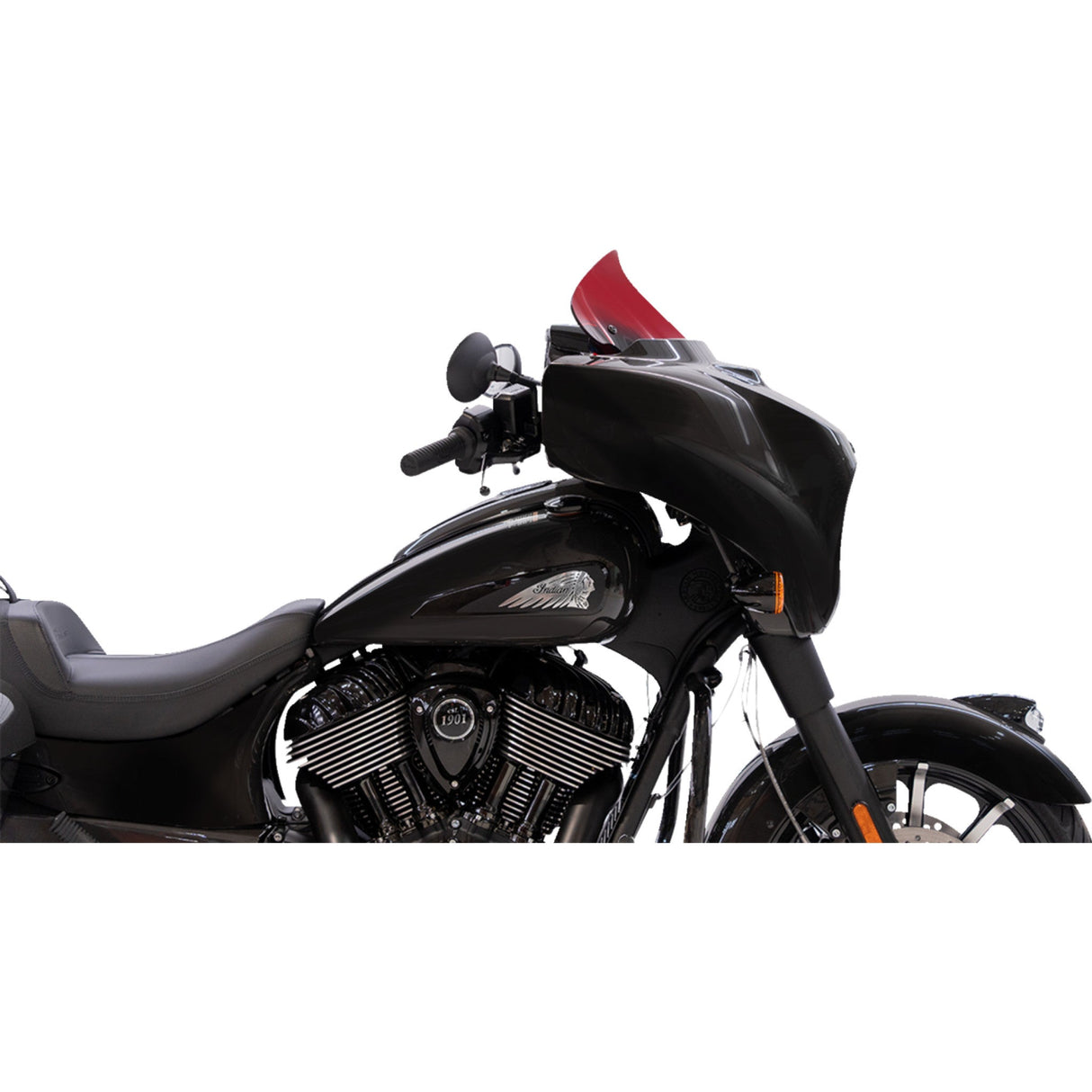 Klock Werks Kolor Flare® Windshield 10" Red - KWW-04-0636 For Indian 2014-2026