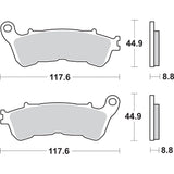 SBS 1721-1822 828HS HS Street Excel Sintered Front Brake Pads HS Brake Pads - Honda - 828HS