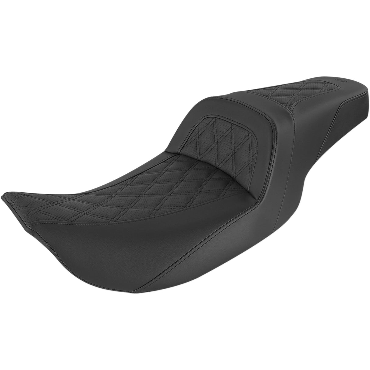 Saddlemen Slim Lattice Stitched Seat Black Lattice Stitch - 897-06-162 For Harley Touring 1997-2007