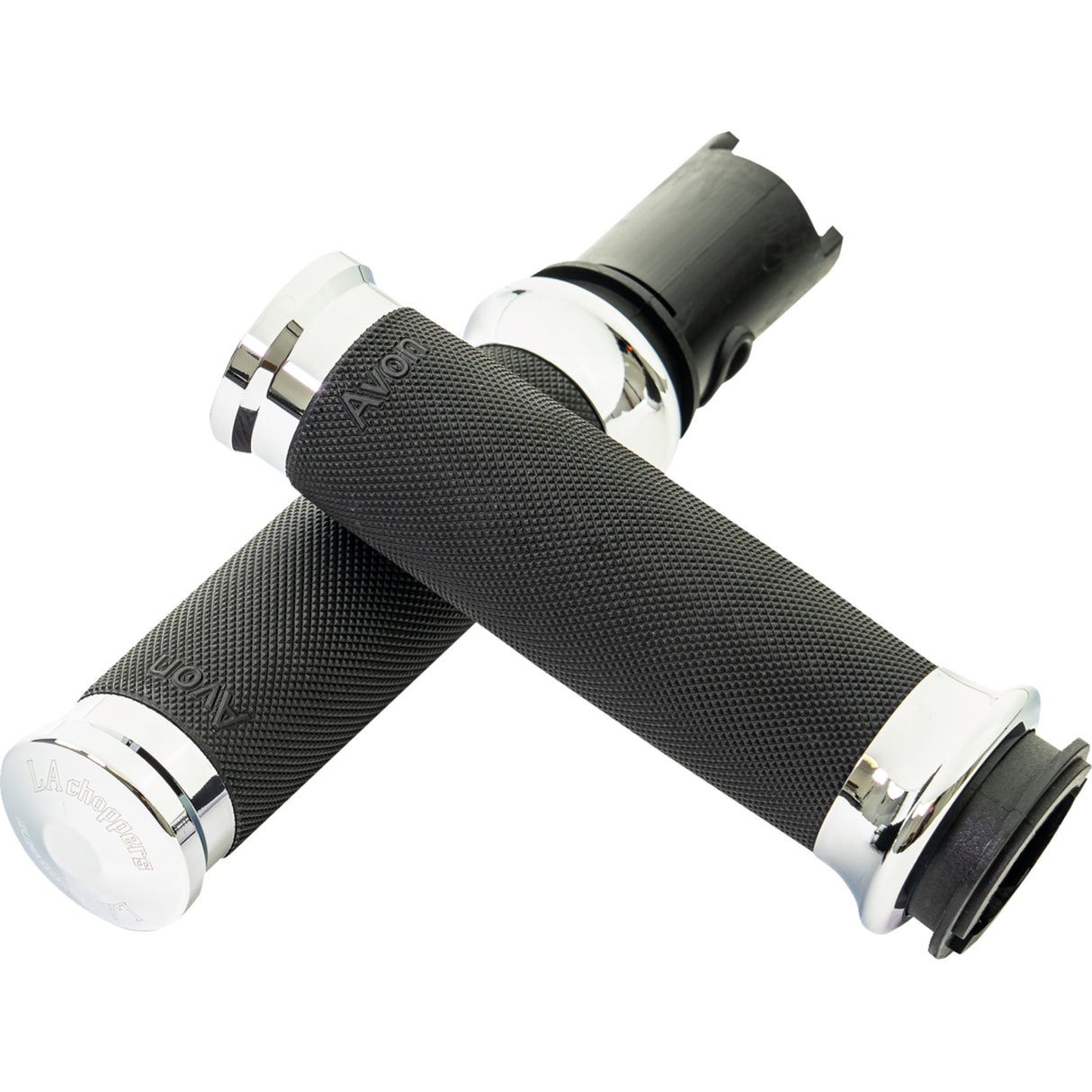 LA Choppers County Line Grips TBW Chrome - LA-7493-01 For Harley Touring 2023-2026