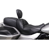 Mustang Deluxe Touring Seat Diamond Black Stitch - 89411 For Harley Touring 2023-2026