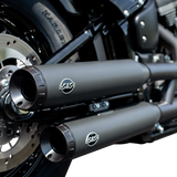 Grand National Race Mufflers for Softail - Black - 1801-1360