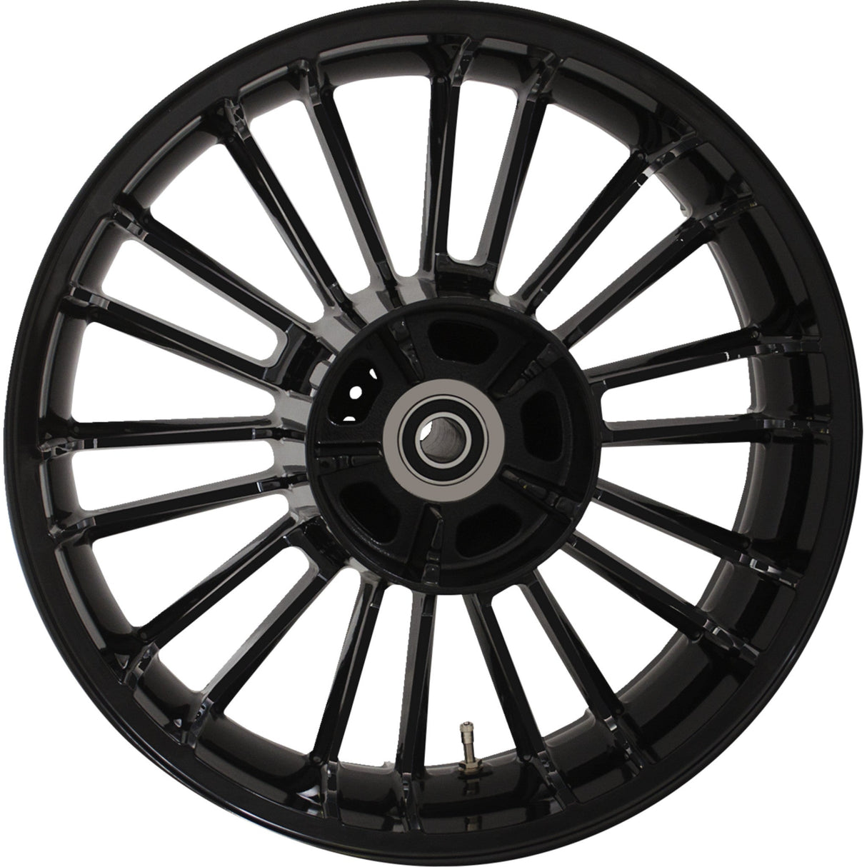 Coastal Moto Atlantic Precision Cast 3D Wheel Atlantic 3D Rear Single Disc Without ABS Black 18x5.5 - 3D-ATL185SB For Harley Touring 2009-2026