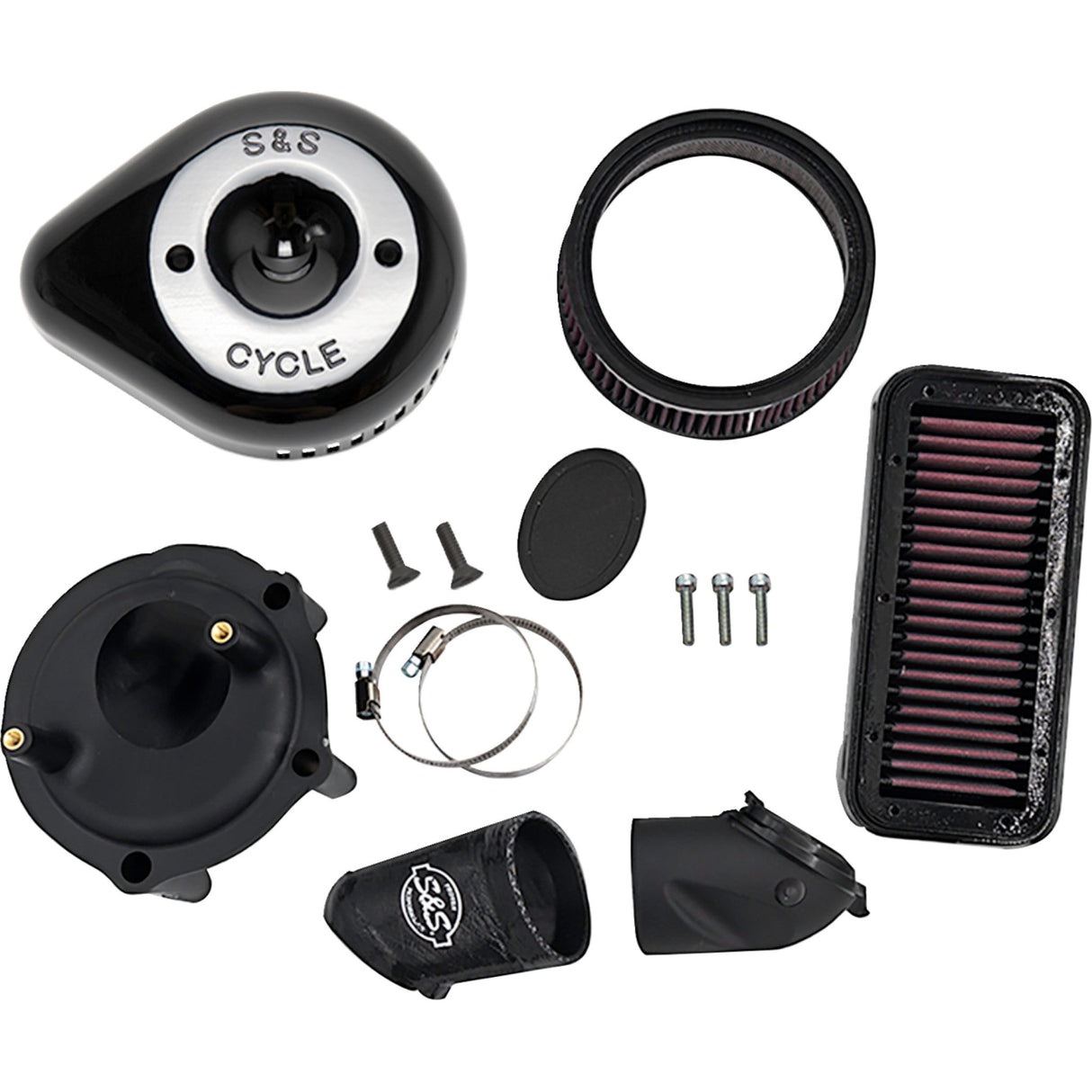 S&S CYCLE 1010-3407 170-0777 Stealth Air Cleaner Kit with Cover black - indian