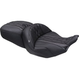 Mustang Deluxe Touring Seat Diamond Black Stitch - 89411 For Harley Touring 2023-2026
