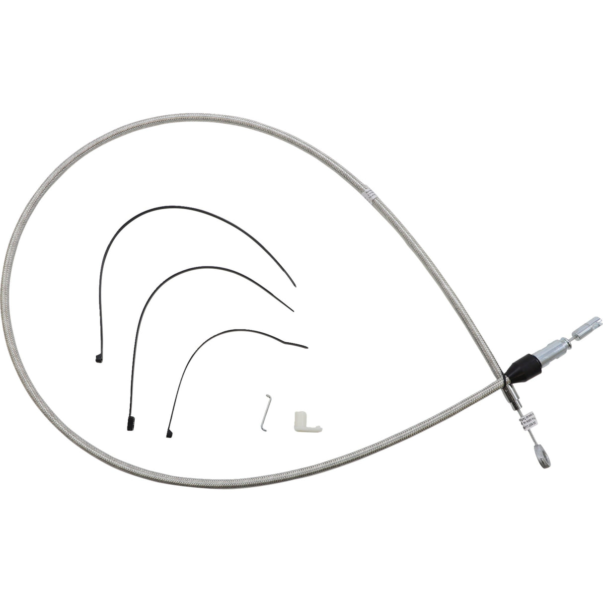 Magnum Shielding Polished Stainless Quick Connect Upper Clutch Cable 56" - 523422HE For Harley Motorcycles 2018-2024