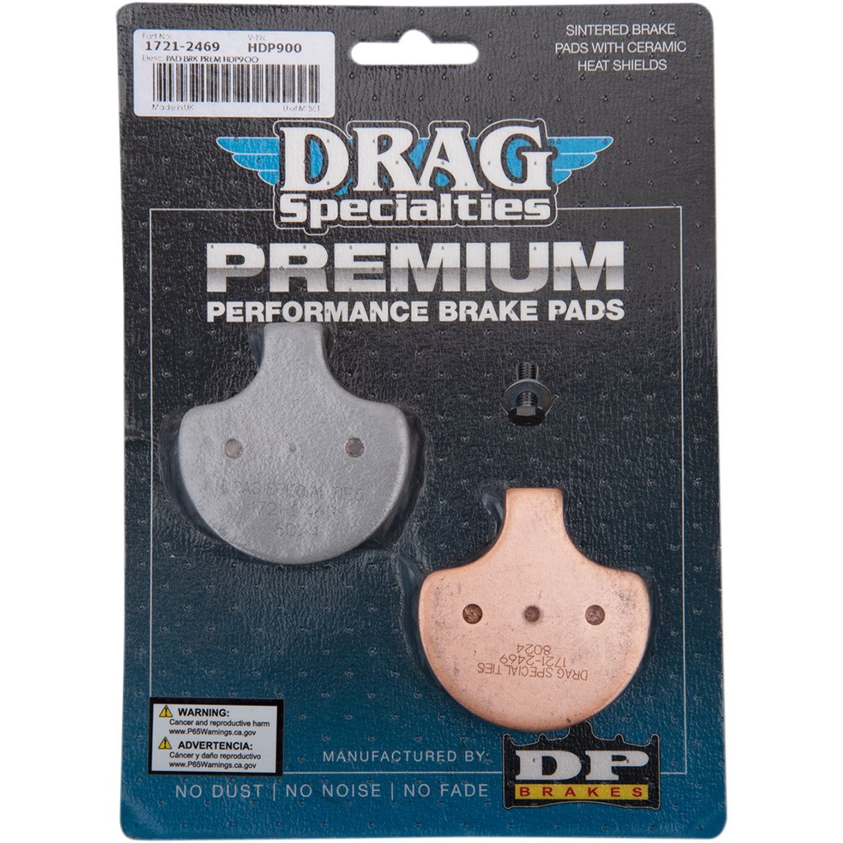 Drag Specialties Premium Sintered Metal Harley Buell Brake Pads For Harley Motorcycles 1984-2011