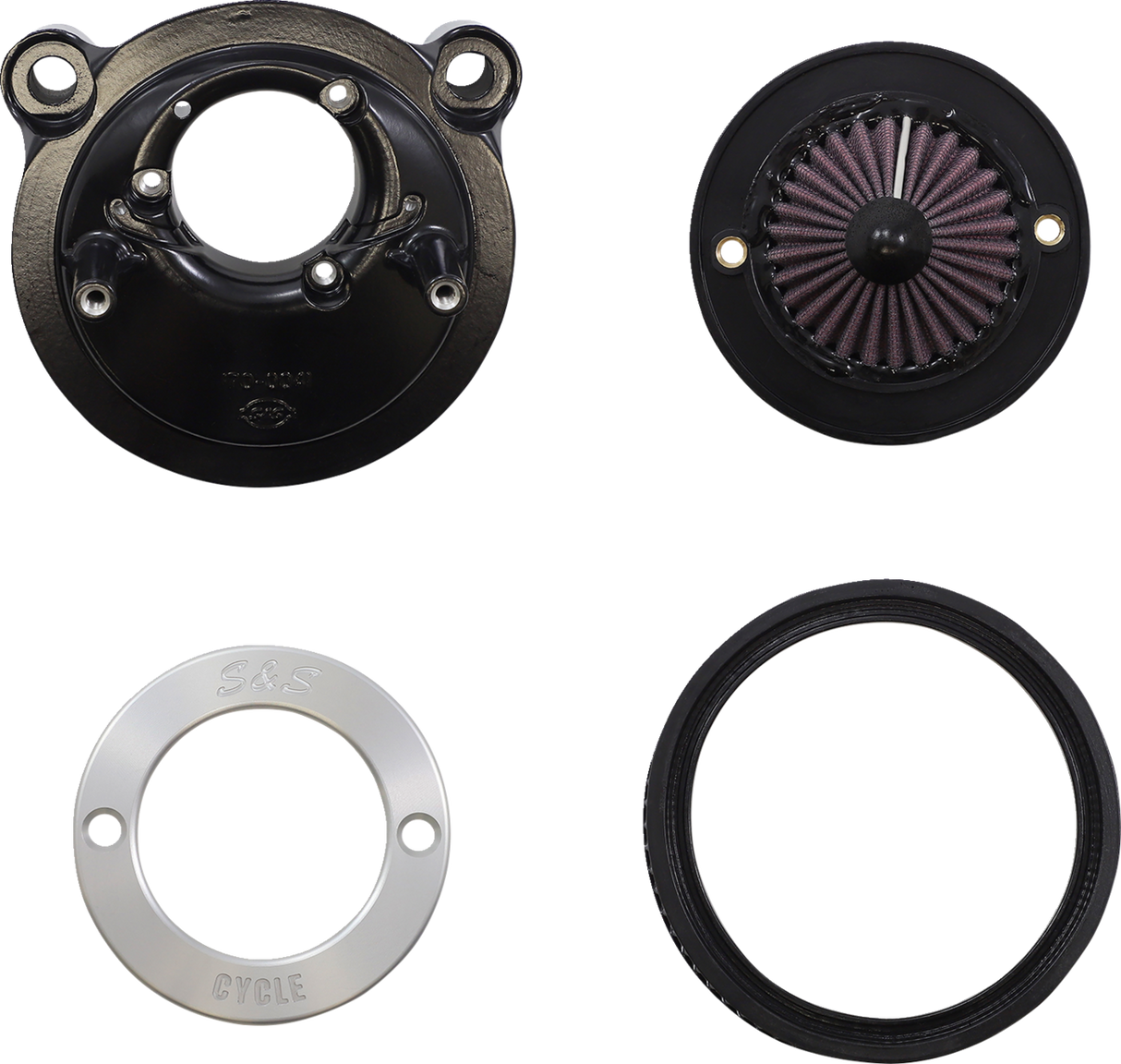 Air Stinger Stealth Air Cleaner Kit - Black Chrome Ring - 1010-2967