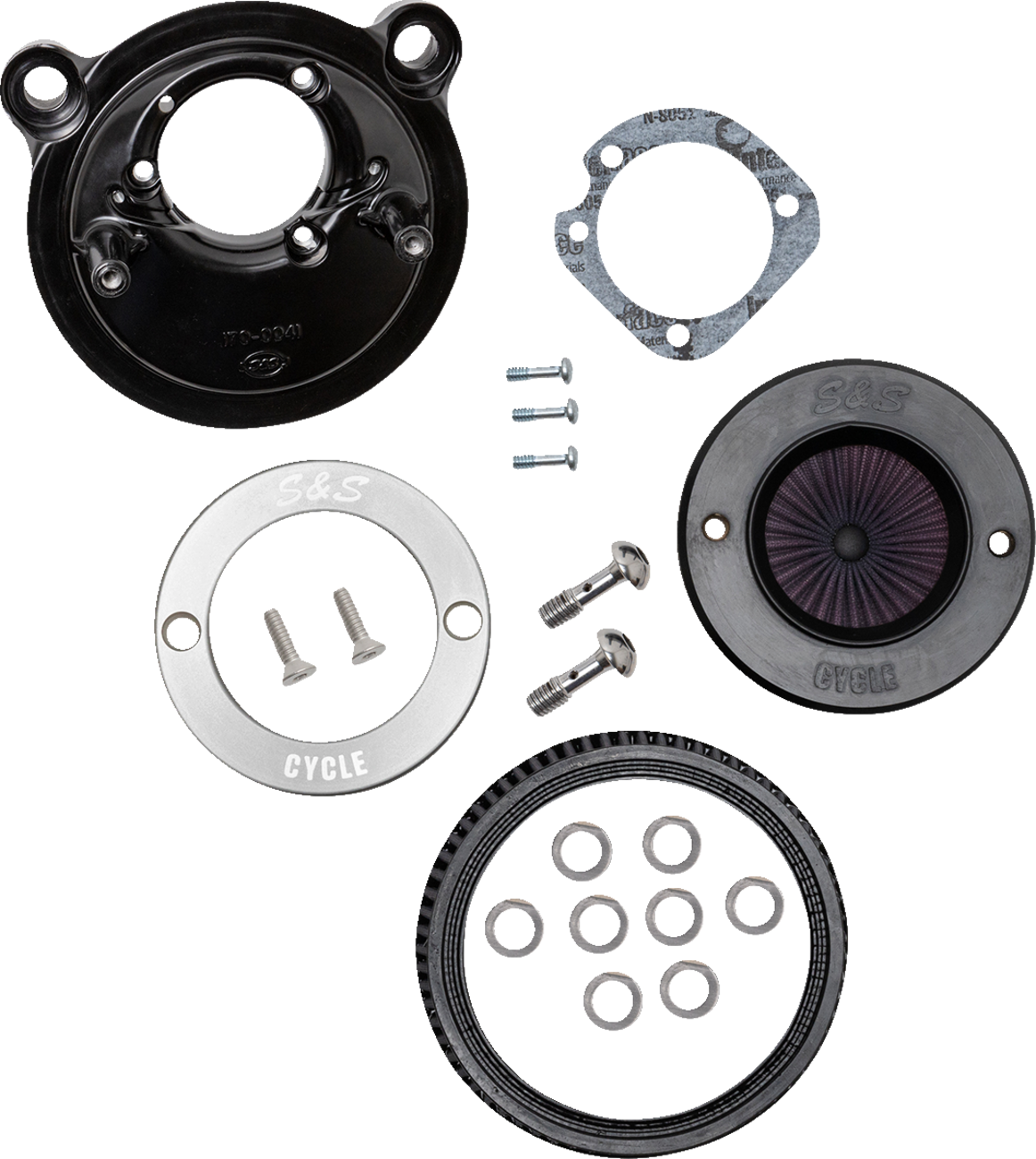 Air Stinger Stealth Air Cleaner Kit - Black Chrome Ring - 1010-2967