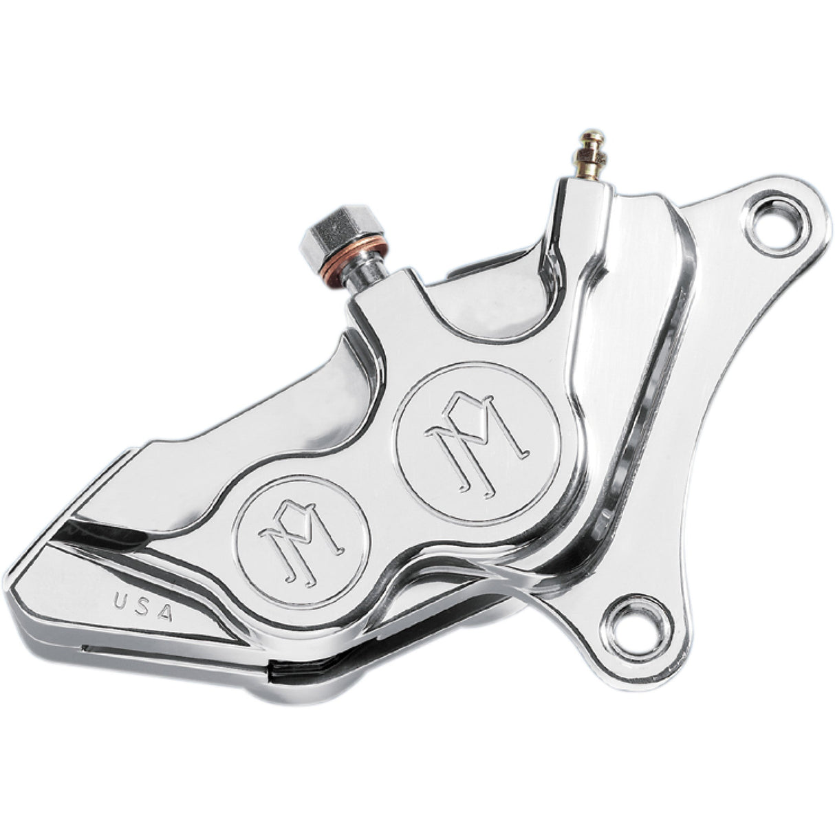 PERFORMANCE MACHINE (PM) DS-324612 0053-2920-CH Four-Piston Differential-Bore Caliper - Front Right - Chrome - 00-17 Harley-Davidson