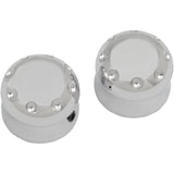 COVINGTONS 0214-0240 C0010-C Axle Cover - Axle Covers - Front - Dimpled - Chrome - Pair - '08-'23