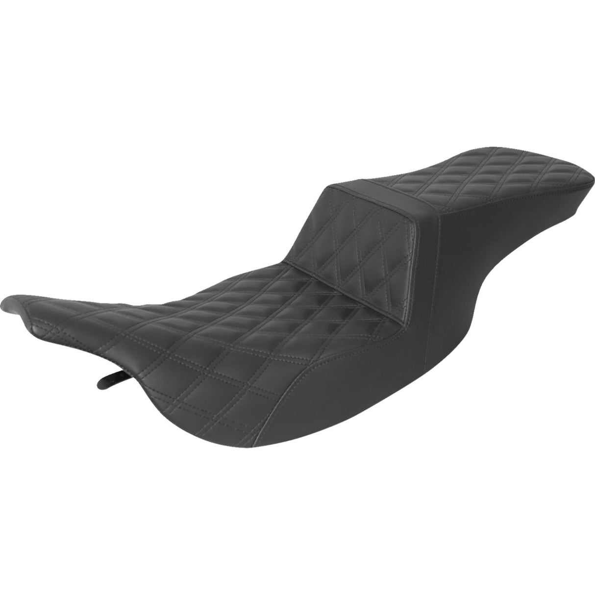 Saddlemen Tour Step-Up Seat Full Lattice Stitch Black - 897-07-195 For Harley Touring 1997-2007