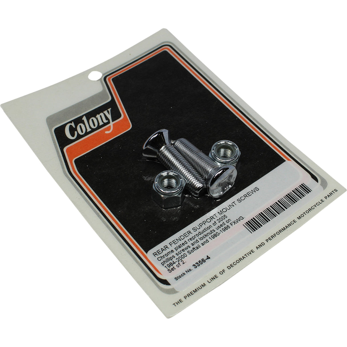 Colony Mounting Screws Nuts - 3356-4 For Harley Wide / Softail 1980-2000
