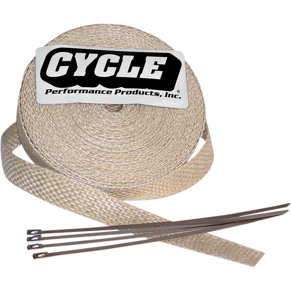 CYCLE PERFORMANCE PROD. 1861-0540 CPP/9043 Fiberglass Exhaust Wrap Kit natural - 2" x 25'