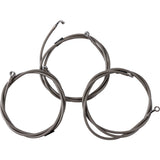 LA Choppers Brake Line Kit Chrome - LA-8059B08 For Harley Touring 2023-2026