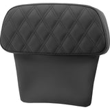 SADDLEMEN 0822-0555 814-07-CPACK-SU Chopped Tour Pak Backrest Pads Step-Up - Black w/ Black Lattice Stitch - FLT/FLH '14-'23