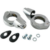 DRAG SPECIALTIES 2020-1269 Turn Signal Fork Clamps Turn Signal Mount - 41 mm - Chrome