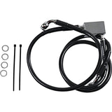 Drag Specialties Stainless Steel Brake Line Kit Rear Black For Harley Softail 2000-2003