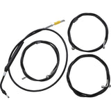 LA Choppers Standard Black Vinyl Handlebar Cable Brake Line Kit — Ape Hanger 18"-20" Ape Hangers - LA-8056KT-19B For Harley Touring 2021-2022