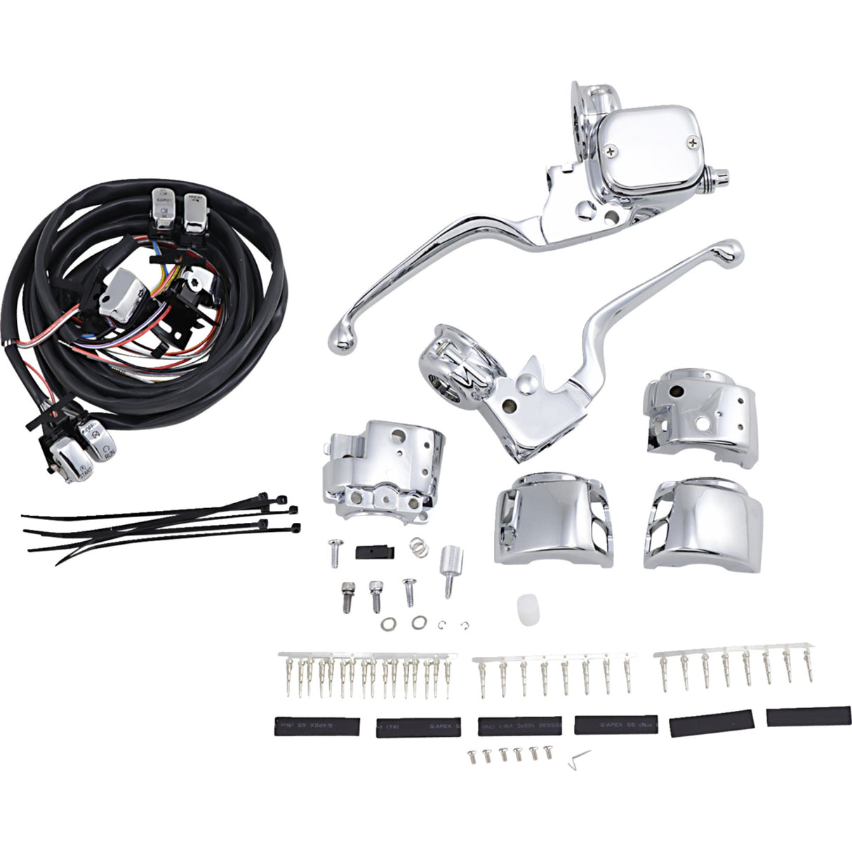 Drag Specialties Handlebar Control Kit With Mechanical Clutch 9/16" Master Cylinder For Harley Motorcycles 1996-2011