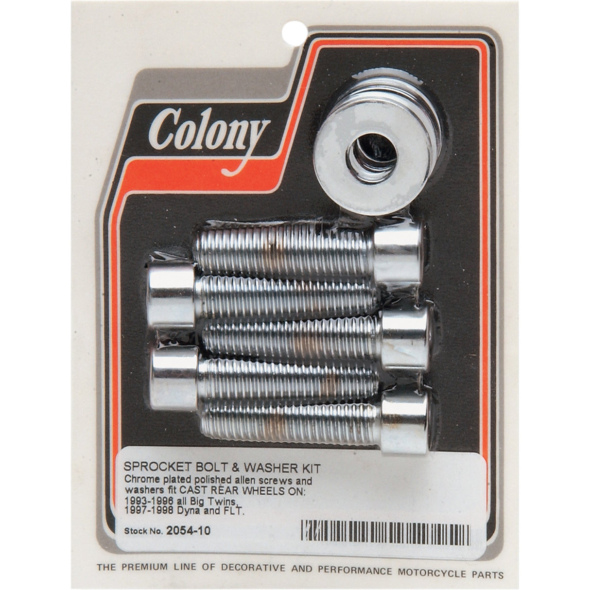 Colony Rotor, Sprocket And Belt Mounting Hardware Kit Sprocket Belt Pulley Socket-Head 1-3/4" - 2054-10 For Harley Motorcycles 1993-2006