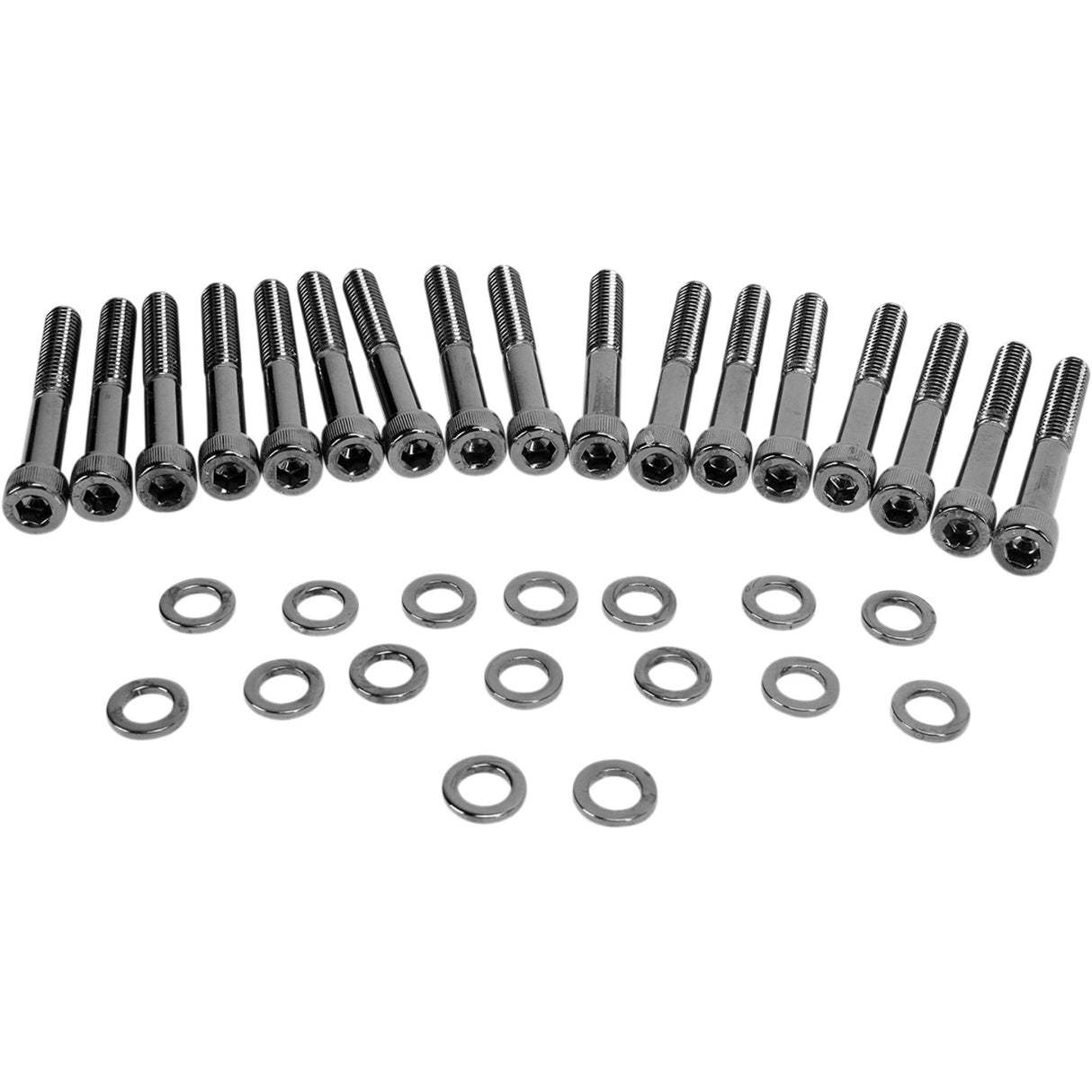 DRAG SPECIALTIES 2401-0574 Primary Cover Bolt Kit Bolt Kit - Primary Cover - Knurled - Black/Chrome - '04-'21 Sportster