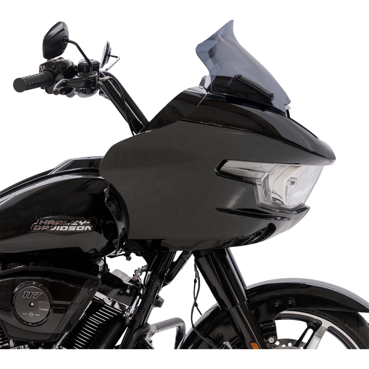 Klock Werks Sport Flare® Windshield 11" Dark Smoke - KWW-01-0735-DS For Harley Road Glide 2023-2026
