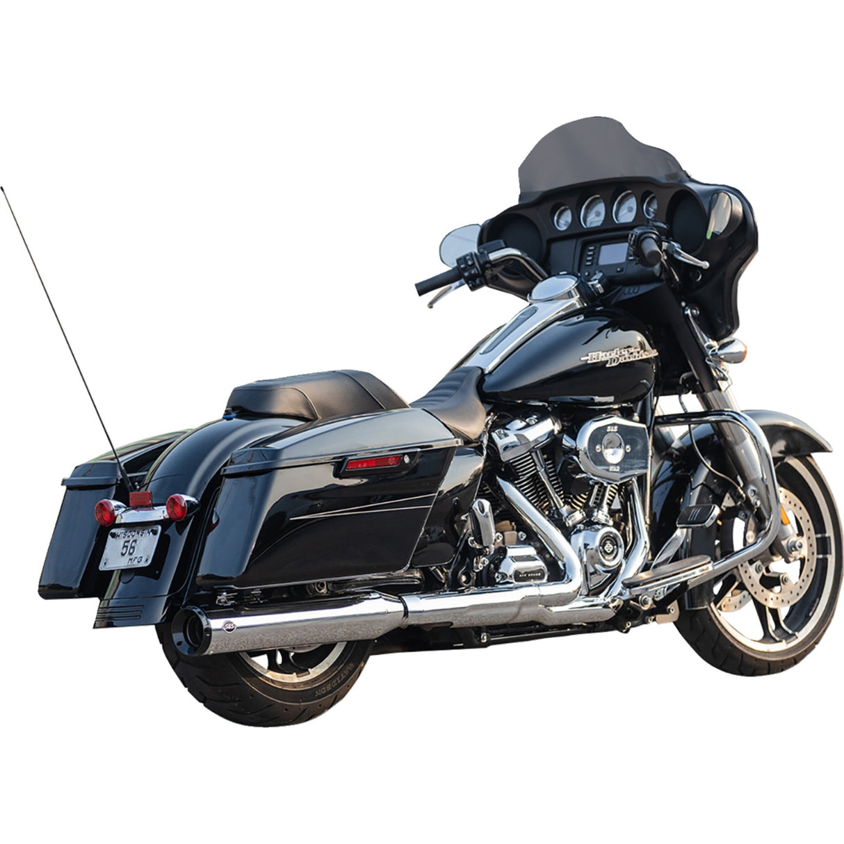 S&S CYCLE 1801-1850 550-1142 2-into-1 4-1/2" Swindler Muffler Kit chrome - m8 touring